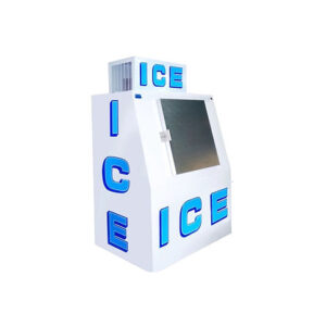 380CW Outdoor, Cold Wall, Slant-Front, Single Solid -Door Ice Merchandiser